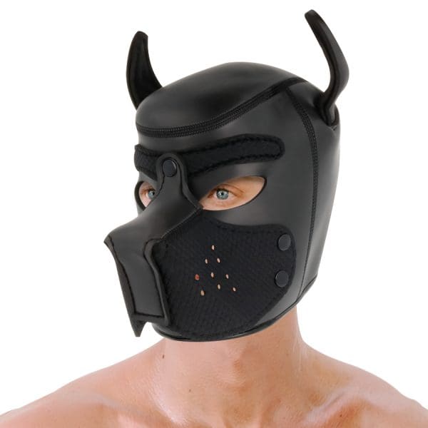 DARKNESS - NEOPRENE DOG MASK WITH REMOVABLE MUZZLE L 3